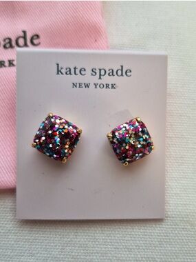 kate spade New York Multicolor Glitter Stud Earrings